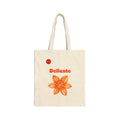 "Delicate" Orange Flower Cotton Tote Bag