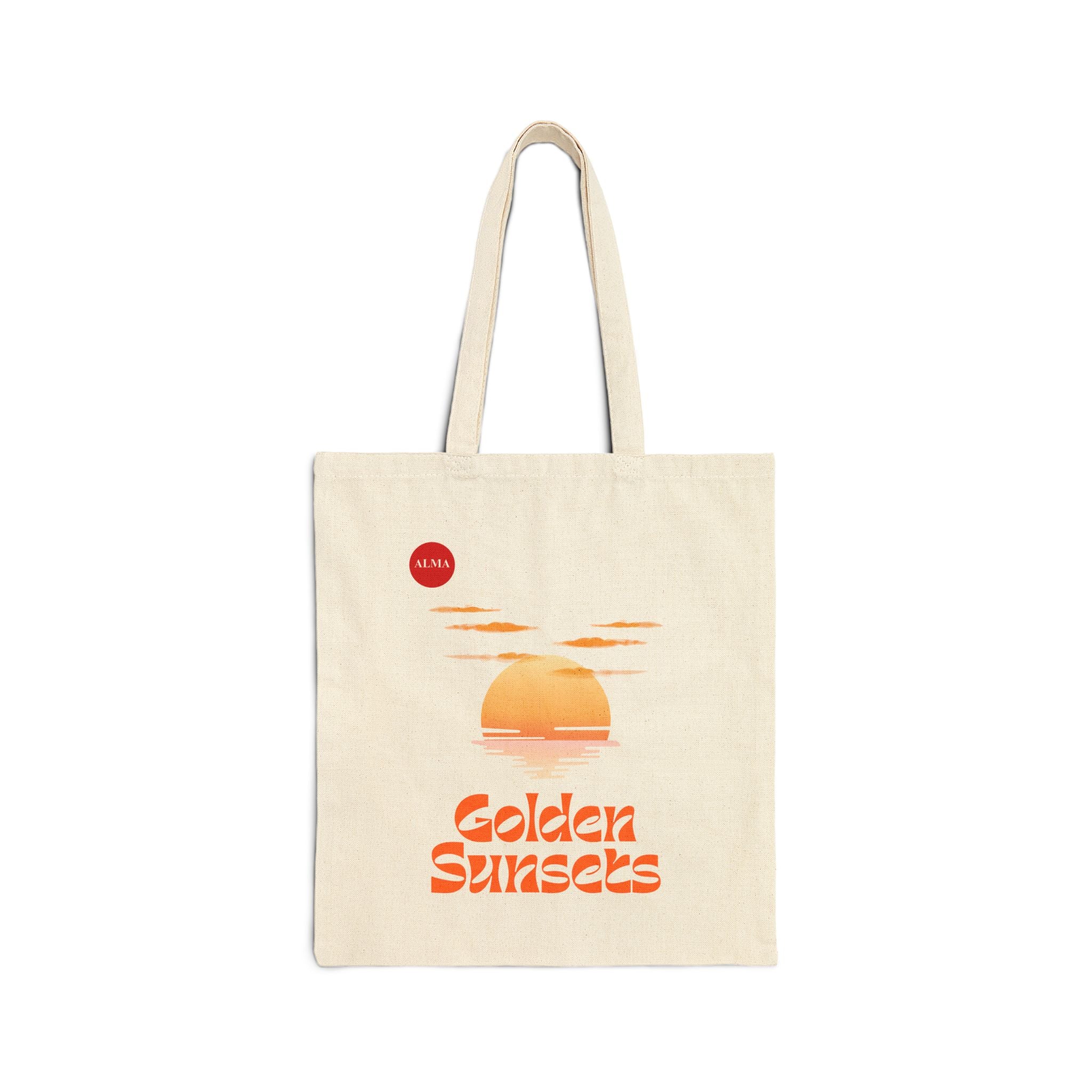Golden Sunset Cotton Tote Bag