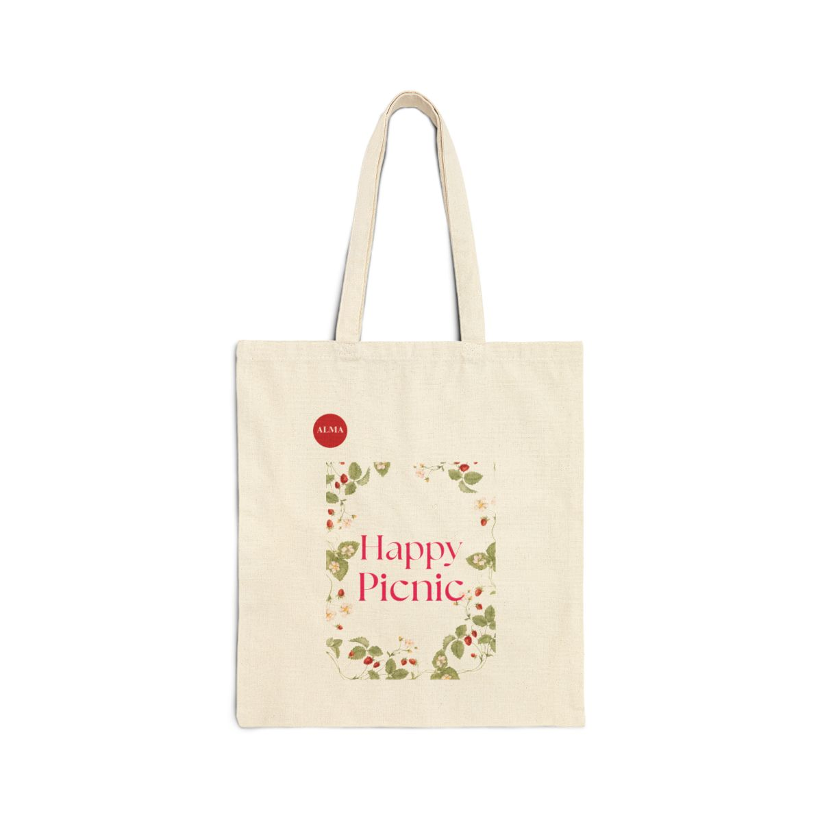 Happy Picnic Cotton Tote Bag